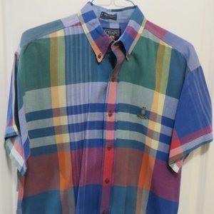 Vintage 90's CHAPS Casual Shirt - Colorful - Short Sleeve - Medium